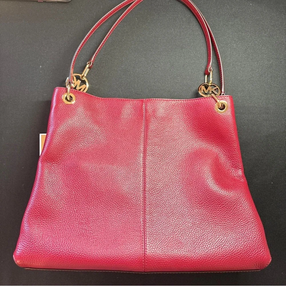 Michael Kors Red Leather Shoulder Bag Brand New - Picture 3 of 11